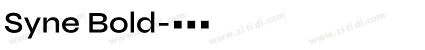 Syne Bold字体转换